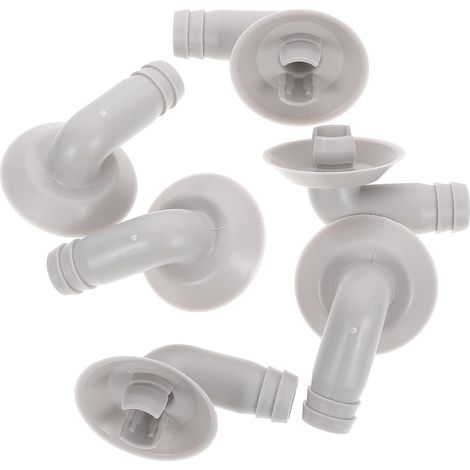 Raccord Coudé en Plastique pour Tuyau de Vidange Climatiseur, Lot de 6 Pièces, Accessoire Pratique pour Éviter les Fuites et Drainer le Condensat Efficacement (1/5)