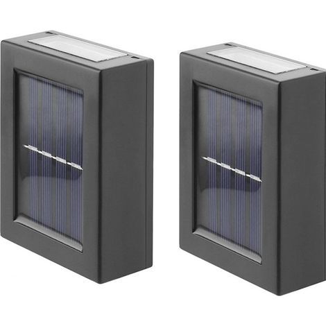 Two solar wall lights – waterproof and dustproof – warm LED light –High quality enhances quality of life. (1/5)
