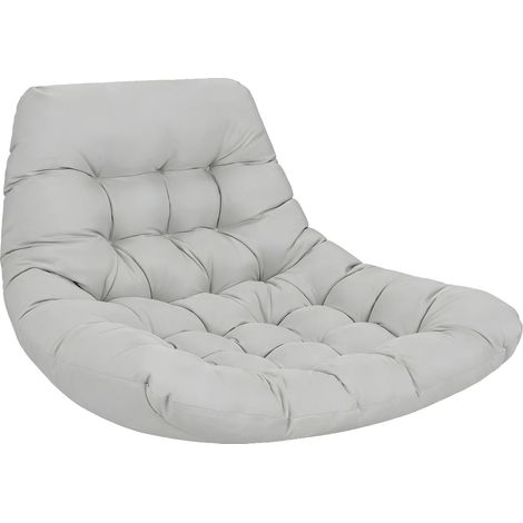 Cojín para silla colgante, ajuste universal, material resistente para exteriores, gris. (1/2)
