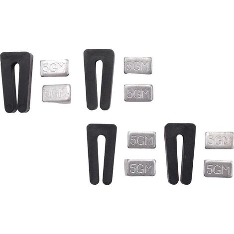 Kit d'équilibrage pour pales de ventilateur de plafond (4 pièces) : comprend une pince d'équilibrage et un poids métallique autocollant de 5 g. (1/5)