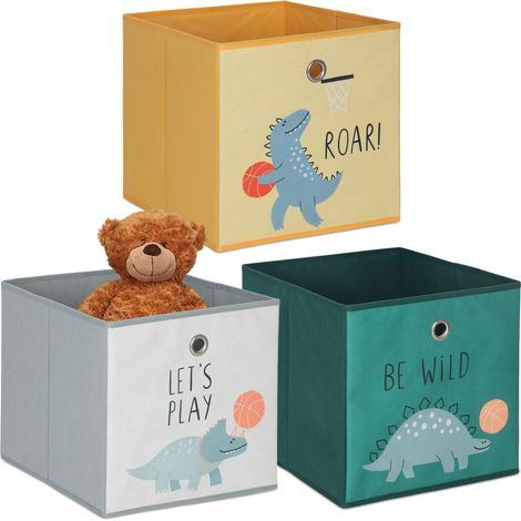 Cajas de almacenamiento infantiles plegables, paquete de 3