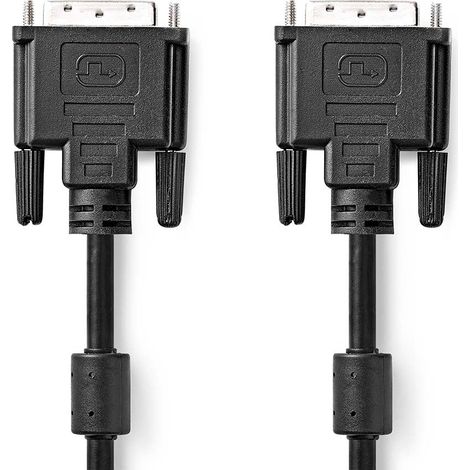 Cavo dvi dvi d 241 pin maschio dvi d 241 pin maschio 2560x1600 nichelato 200 dritto pvc nero etichetta