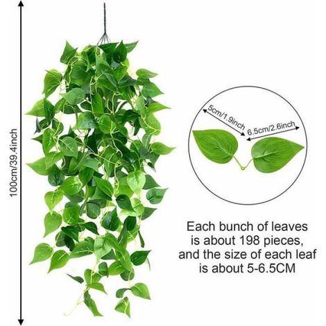 Guirlande - - 2 Pièces - 100cm - Plantes Artificielles - Décoration Extérieure (1/3)