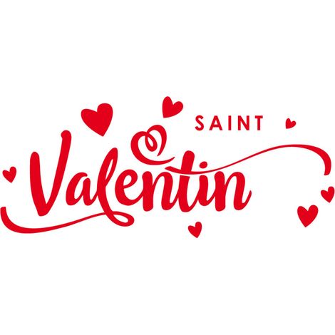 STICKER VITRINE ST VALENTIN (VITR007).- Rouge - 58 x 24 cm