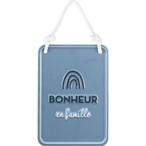 Plaque décorative bleue à suspendre en relief (1/2)