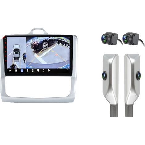 Autoradio, 9" Display, Multimedia-Funktionen, Kompatibel mit Ford Focus Mk2-Mk3 (2004-2011), V1 Plus (6GB 128GB)A 360 S (1/2)