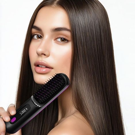 S7 Lisseur et fer à boucler portable sans fil Le noir (1/5)