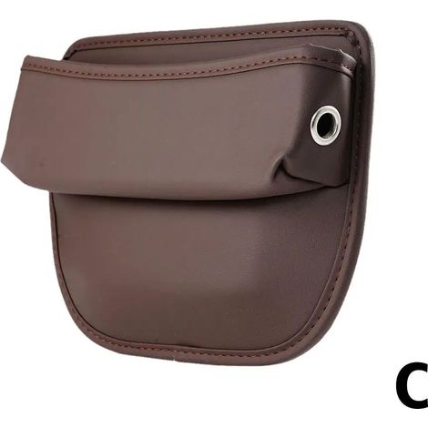 (C) Sac de rangement multifonctionnel pour espace entre les sièges de voiture, en cuir PU, pour organiser les recoins intérieurs. (1/5)