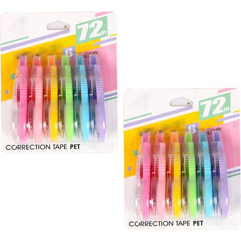 Ruban correcteur blanc, distributeur translucide indiquant la quantité de ruban restante (1/5)