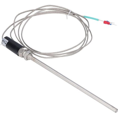 Thermoelement Typ K, geerdeter, geschirmter Draht, Temperaturfühler 0–800 °C, 200 mm, WRNT-01