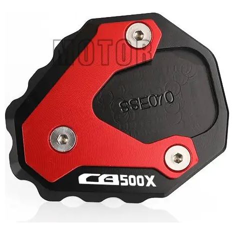 (CB500x rouge) Compatible avec HONDA CB500X CB 500X CB500 X 2017-2021 Moto - Plaque d'extension de béquille latérale usinée CNC - Support de béquille latérale maxpower (1/4)