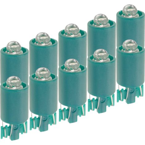 BeMatik - Luz LED piloto de 9mm 12VDC de color verde 10-pack
