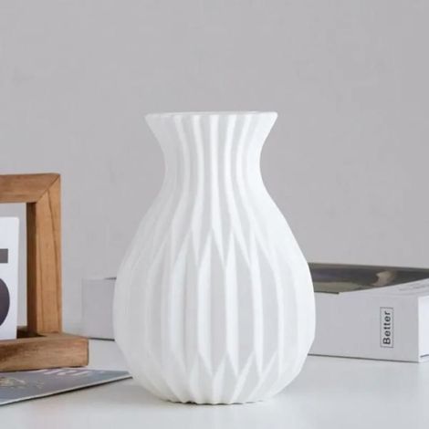 Vase hydroponique en imitation céramique de style scandinave, simple, vert (1/4)