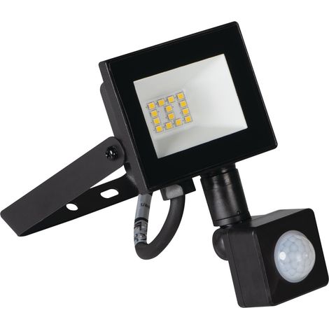 Projecteur LED extérieur - 10W - Détecteur PIR - 800lm - IP44 - Noir (1/5)