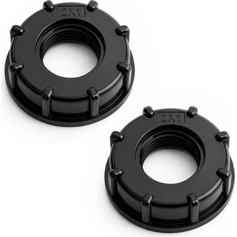 2 pièces Adaptateur IBC filetage intérieur 1 pouce, bouchon à vis pour sortie de réservoir IBC, raccord pour tuyau et accessoires, plastique robuste, jardin, agriculture, transfert de liquides (1/5)