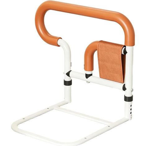 Barrière de lit pliable pour personnes âgées, réglable en hauteur, avec sac de rangement, aide au lever stable pour les personnes enceintes et les personnes âgées handicapées 1 pièce (1/5)