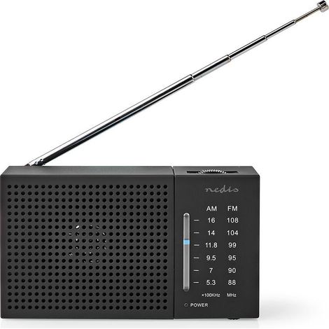 Fm radio design portatile am fm a batteria a batteria analogico 15 w schermo bianco nero bluetooth jack per cuffie nero