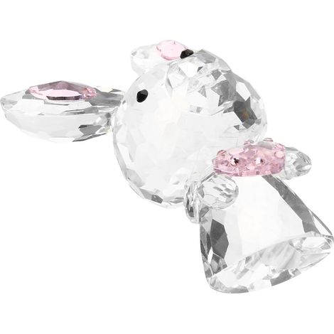 Ornement de Table en Cristal Lapin Rose Décoratif Solide pour Bureau et Jardin Figurine Adorable Décoration de Salon Originale et Créative (1/5)