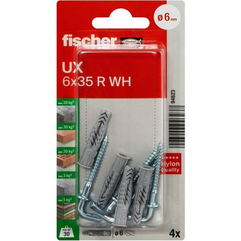 Fischer 094623 UX 6 x 35 R WH K NV Tassello universale 35 mm 1 KIT (1/5)