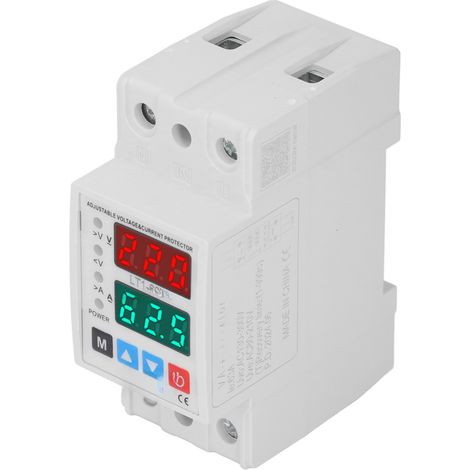 Dispositif de protection contre les surtensions et les sous-tensions AC220V 63A à double affichage, à rétention magnétique et à répétition automatique. (1/5)