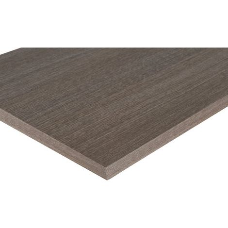 RIPIANO MELAMINICO 4 LATI BORDATI ROVERE GRIGIO 18X600X1000 MM FSC