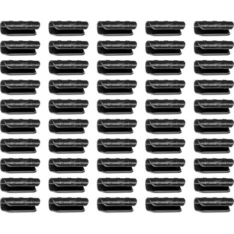 Clips Serre-Tube - Pour Serres Jardin et Structures en Plastique ou Métal - Diamètre Extérieur Max 20 mm - Lot de 50 Pièces