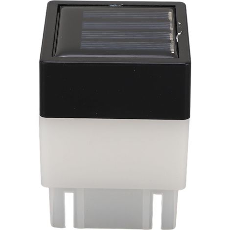 Lampe solaire LED jaune chaud pour poteau de clôture, idéale pour jardin et terrasse. (1/5)