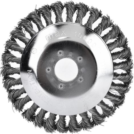 Brosse à gazon à fil métallique en acier inoxydable pour tête de coupe-bordures, outils de nettoyage pour jardin (150 mm) (1/5)