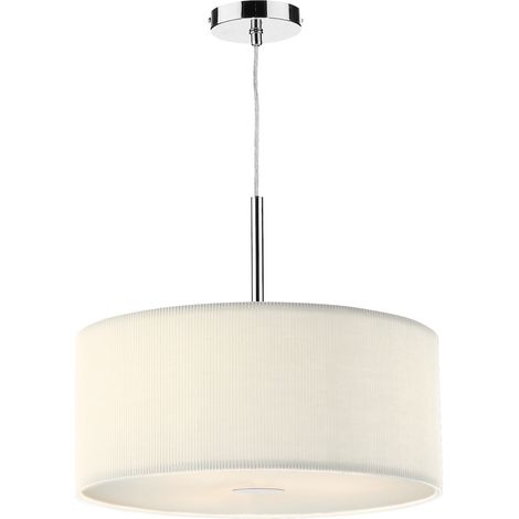 DAR ZARAGOZA - Suspension cylindrique Crème 600 mm, 3x E27 (1/5)