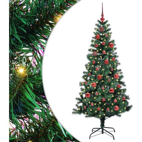 Albero di Natale  Albero natalizio  Albero festivo artificiale con luci integrate Verde 150 cm (1/5)