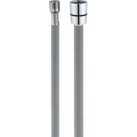 Tuyau de rechange pour robinetterie de cuisine – Flexible nylon gris M15 x 1/2' – Longueur 150cm – Compatible lavabo extensible (1/4)