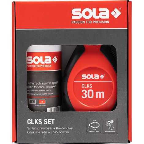 Sola CLKS - Set de Seile de impact red, 30 m, Farbe rot, 230 g, im praktischen Set, Schnellspannvorrichtung mit de Getriebe de 6:1, großes, robustes Kunststoffgehäuse de