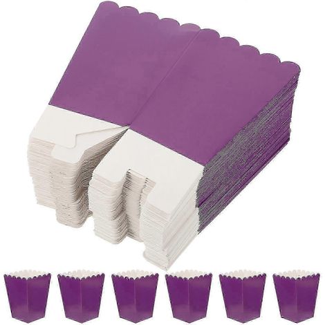 50 boîtes à popcorn en papier, récipients simples et résistants aux graisses (1/3)