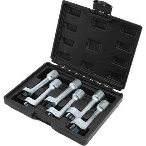 Clé à douille d'injecteur en L, 6 pièces, acier au chrome-vanadium, pour démontage de conduite d'injection, réparation automobile. (1/5)