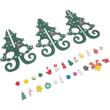 Décoration de sapin de Noël miniature en bois, amusante et artisanale, avec ornements pour une fête au salon (1/5)