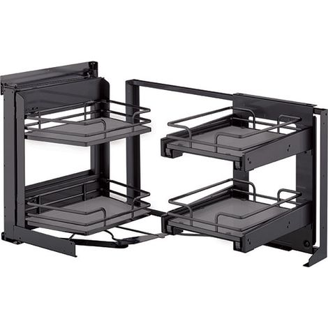 Ferrure d'angle smart corner extractible anthracite - Sens : Gauche - VIBO