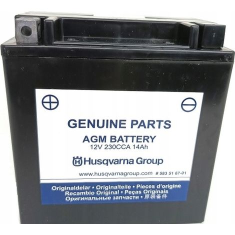 Batterie au gel TC CTH pour tracteurs Husqvarna McCulloch Stiga ORIGINAL (1/3)