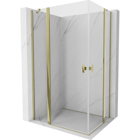 Mexen Mist Duo Pendeltür-Duschkabine 85 x 70 cm, transparent, gold - 8A4-085-070-50-00 (1/5)