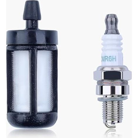 Bougie d'Allumage CMR6H pour NGK 3365 pour Stihl BR600 BR500 BR550 FC70 FC90 FS90 FS100 FS110 FS90R FS100R FS100R FS110R FS130R Tronçonneuse Débroussailleuse Tondeuse + MS180 Filter (1/4)