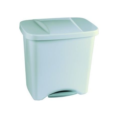 Cubo Con Pedal Ecologico Con Divisiones 50 L-Gris Metalizado
