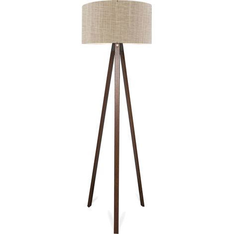 Piantana lampada lampada altezza 140 cm E27 effetto legno marrone chiaro 030007296