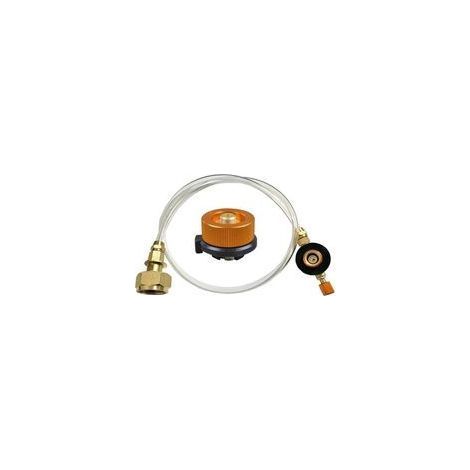 Adaptateur de cartouches de gaz pour cuisinière à gaz extérieure - Pour camping et camping - Adaptateur de buse pour LPG. cylindre plat. adaptateur de bouteille (1/5)