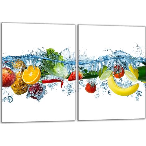 Plaque de protection en verre pour poêle 2x40x52 Fruit (1/5)