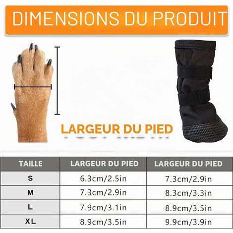 Dog Boots Non-Slip Black Protection for Injured Paws (L) (1/2)
