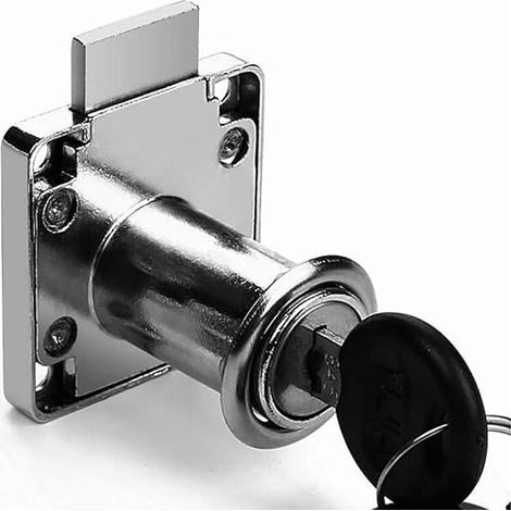 22mm/32mm Cylinder Cam Lock for Drawer, Furniture Lock with Glass Key Set, Cabinet Door Lock Drawer Lock for Cabinet Hinged Door Postbox (22mm) (1/5)
