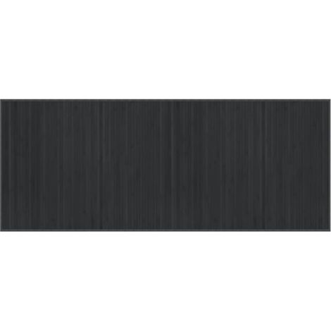 Tapis rectangulaire gris 80x200 cm bambou (1/5)