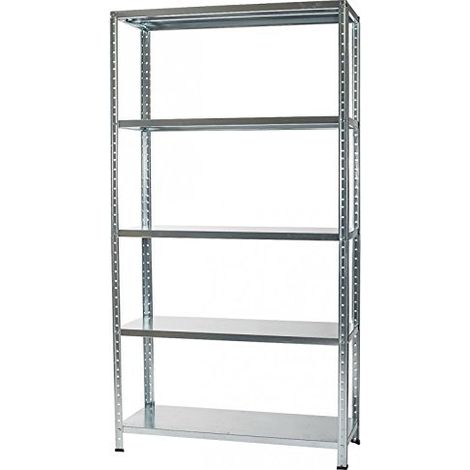 Grima KIT-F1ZN51 Scaffale Metallico Zincato 5 Ripiani Portata 400 Kg 187x100x40 cm (1/8)