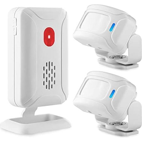 Timbre, tienda, sensor de movimiento, timbre inalámbrico, kit con 2 sensores y 1 receptor, dispositivo electrónico de bienvenida para oficina (1/5)