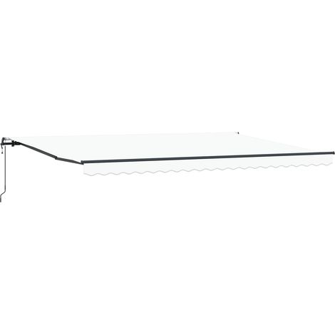 Maison Exclusive - Einziehbare Markise Weiß 500 x 300 cm Stoff un