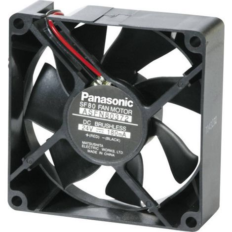Panasonic ASFN84391 Ventola assiale 12 V/DC 40.8 m³/h (L x L x A) 80 x 80 x 25 mm